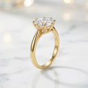 Round Moissanite Ring in Sterling Silver Couple