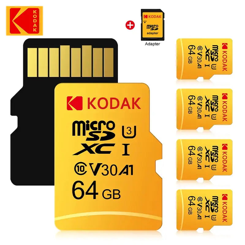 5pcs/lot KODAK 100% Original Micro SD Card 64GB Microsd Memory Card Class10 SDXC U3 4K TF Card