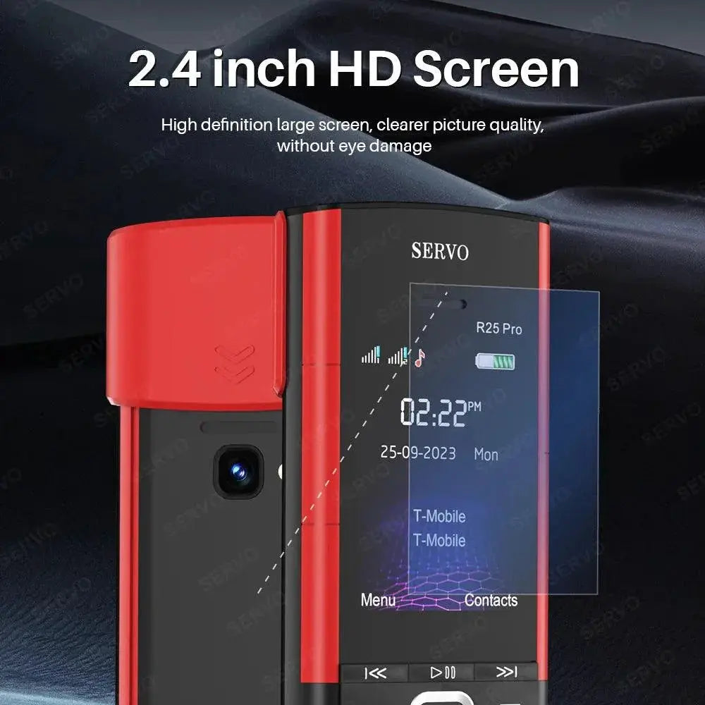 Servo R25 Pro Keypad Mobile Phone With Wireless Earbuds