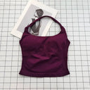 Workout Halter Backless Camisole Set Padded Yoga