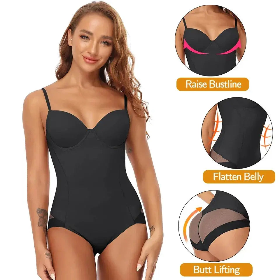 Slimming Women Bodysuit With Built In Bra For Tummy Control