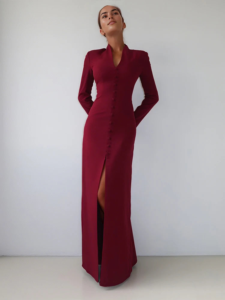 NIBBER Zipper Evening Dress