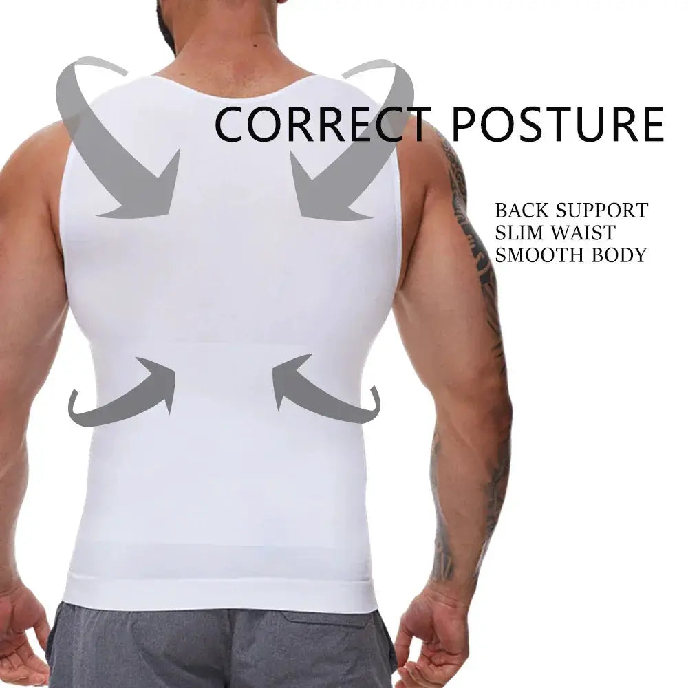 Men's Tummy Control Compression Shirt Slimming Vest