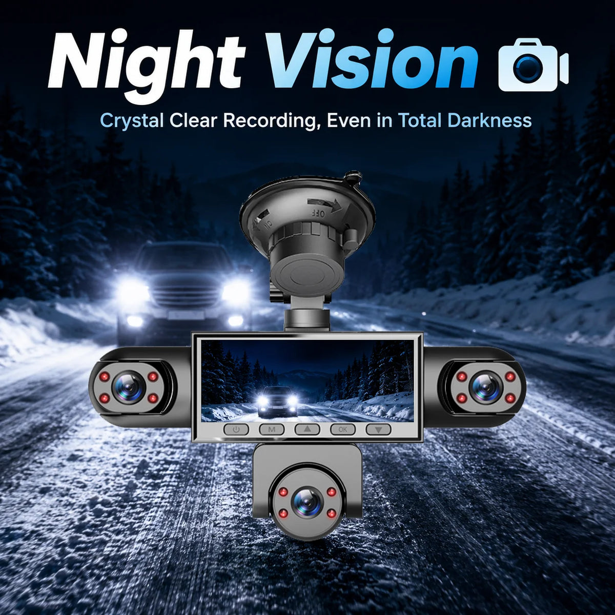 BCUOZ ° Dashcam with Super Night Vision - Front Rear — product view 4