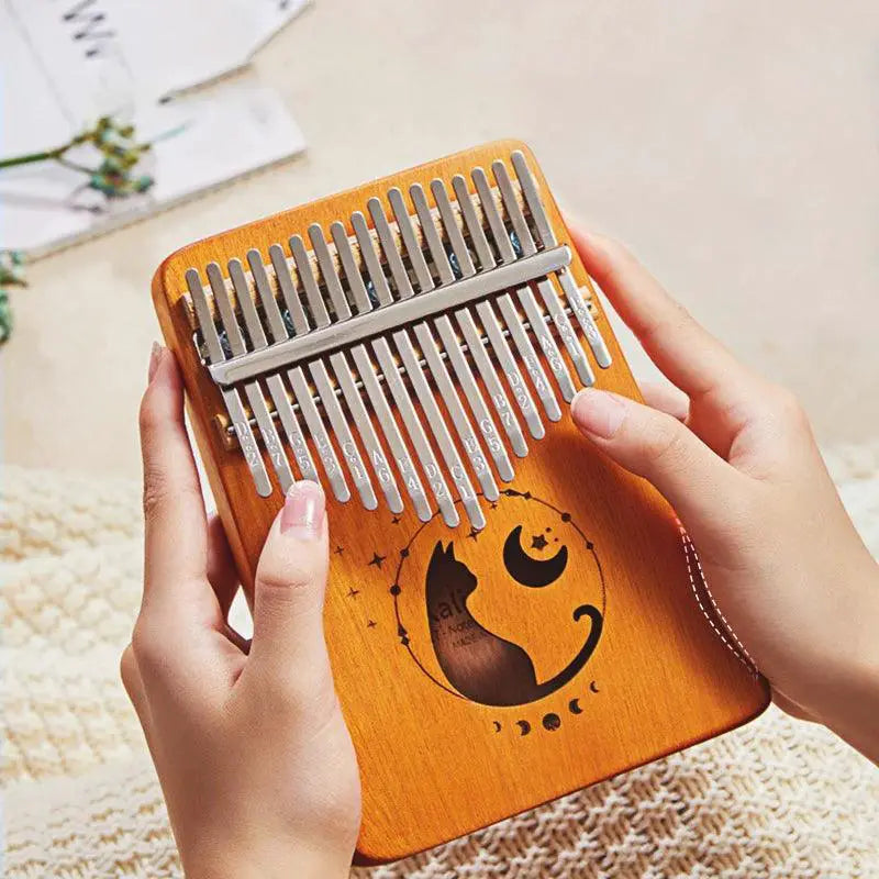 17 Keys Kalimba Gradient Color Thumb Piano Mahogany