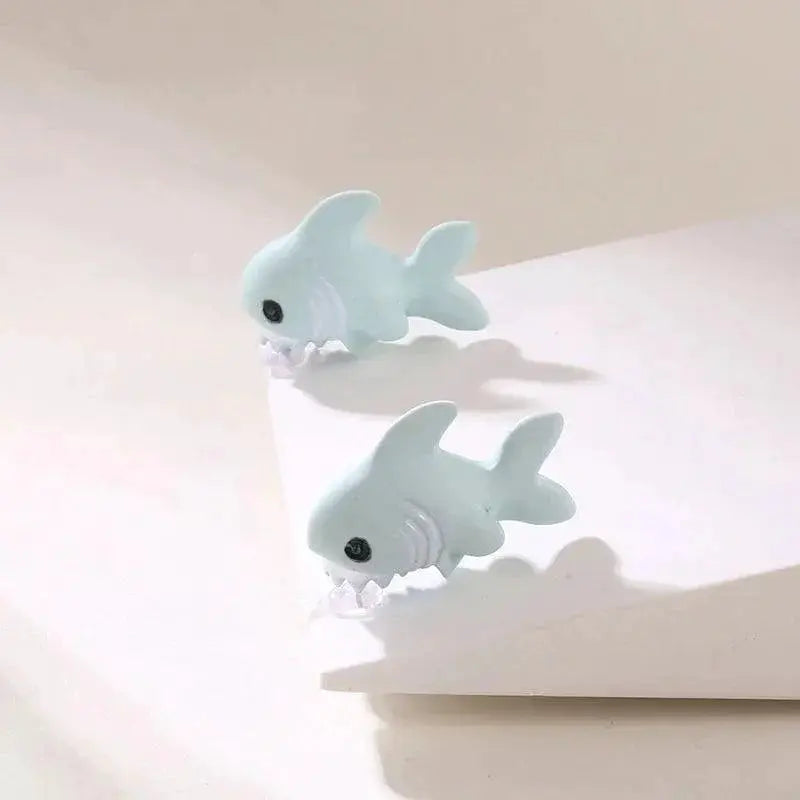 Playful Animal Clay Stud Earrings Dino Dog Whale Theme