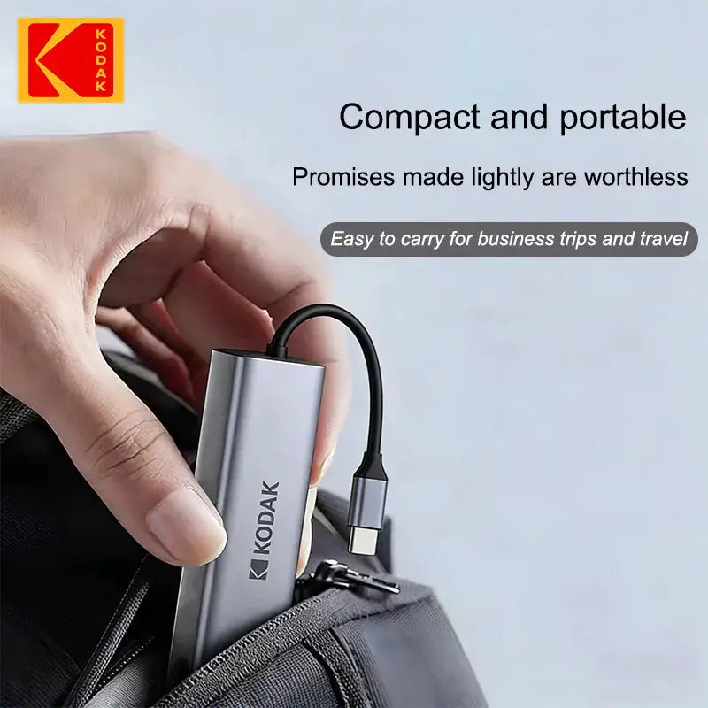 KODAK USB-C HUB 6-In-1/5-In-1 with M.2 Input Port Compatible Various Terminal Equipment with USB Interfaces Like TYPE-C 3.0