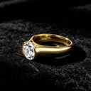 Luxury Sterling Silver Silver Moissanite Ring