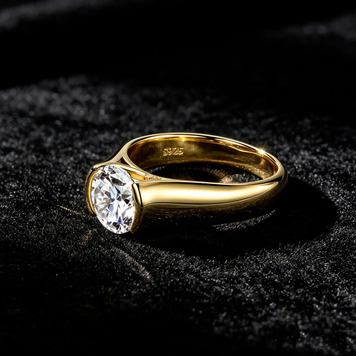 Luxury Sterling Silver Silver Moissanite Ring — product image 4