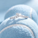 Timeless Minimalist Moissanite Ring On Gold Plated Silver