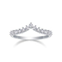 V Shape Crown Moissanite Stackable Ring
