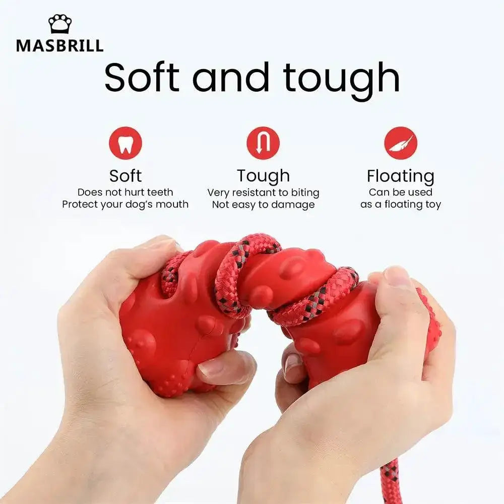 Masbrill Interactive Rubber Dog Toy for Dental Health Chew