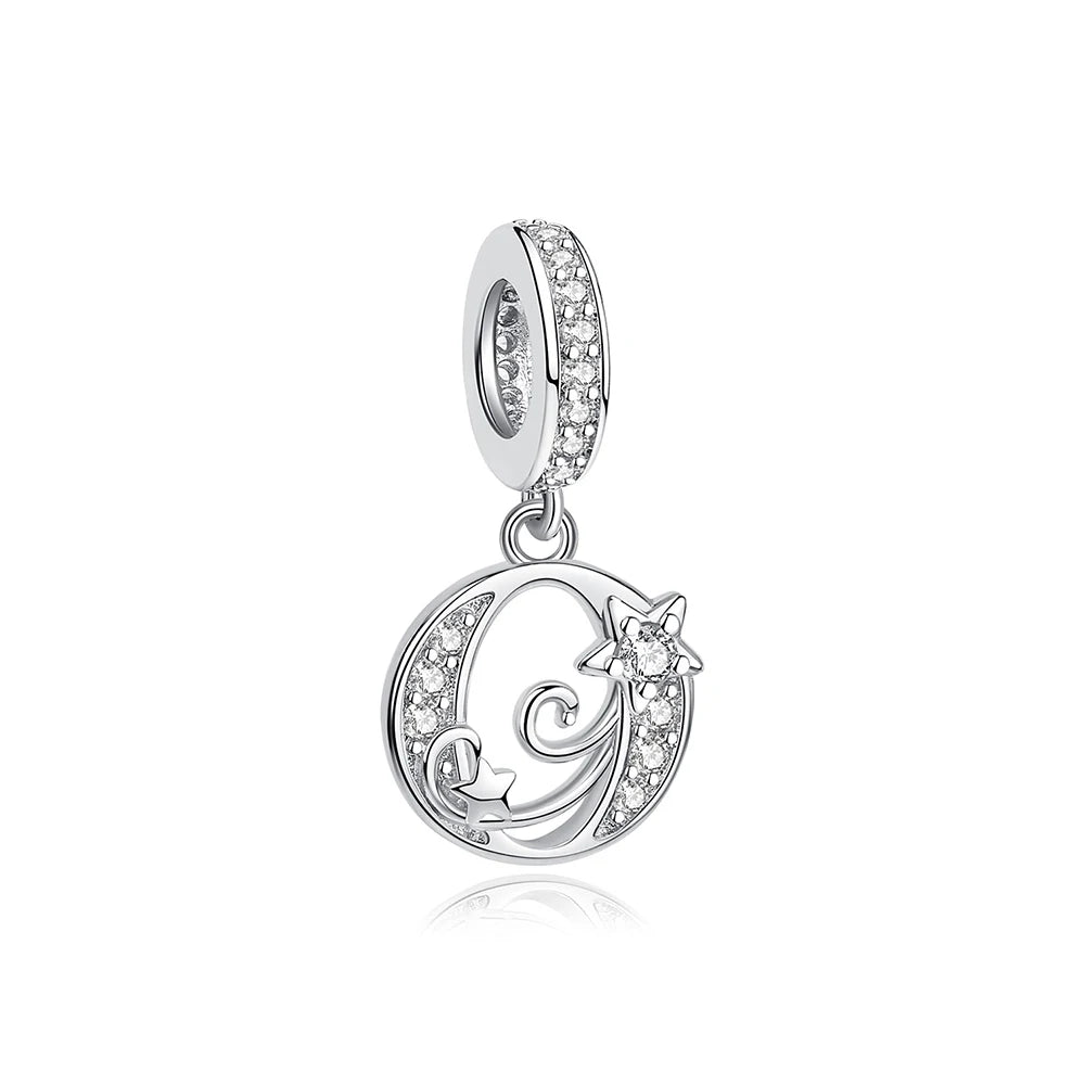 Sterling Silver Charm Star Letters