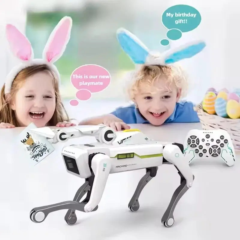 Teeggi Electric RC Robot Dog With Clip STEM Toy For Teens And Adults