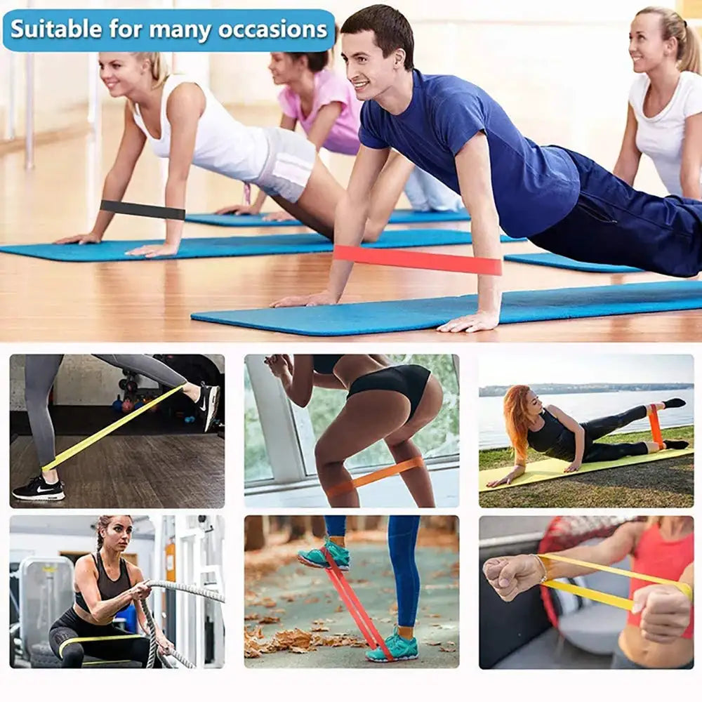 5 Piece Portable Resistance Bands Set For Gym And Yoga - product image 6