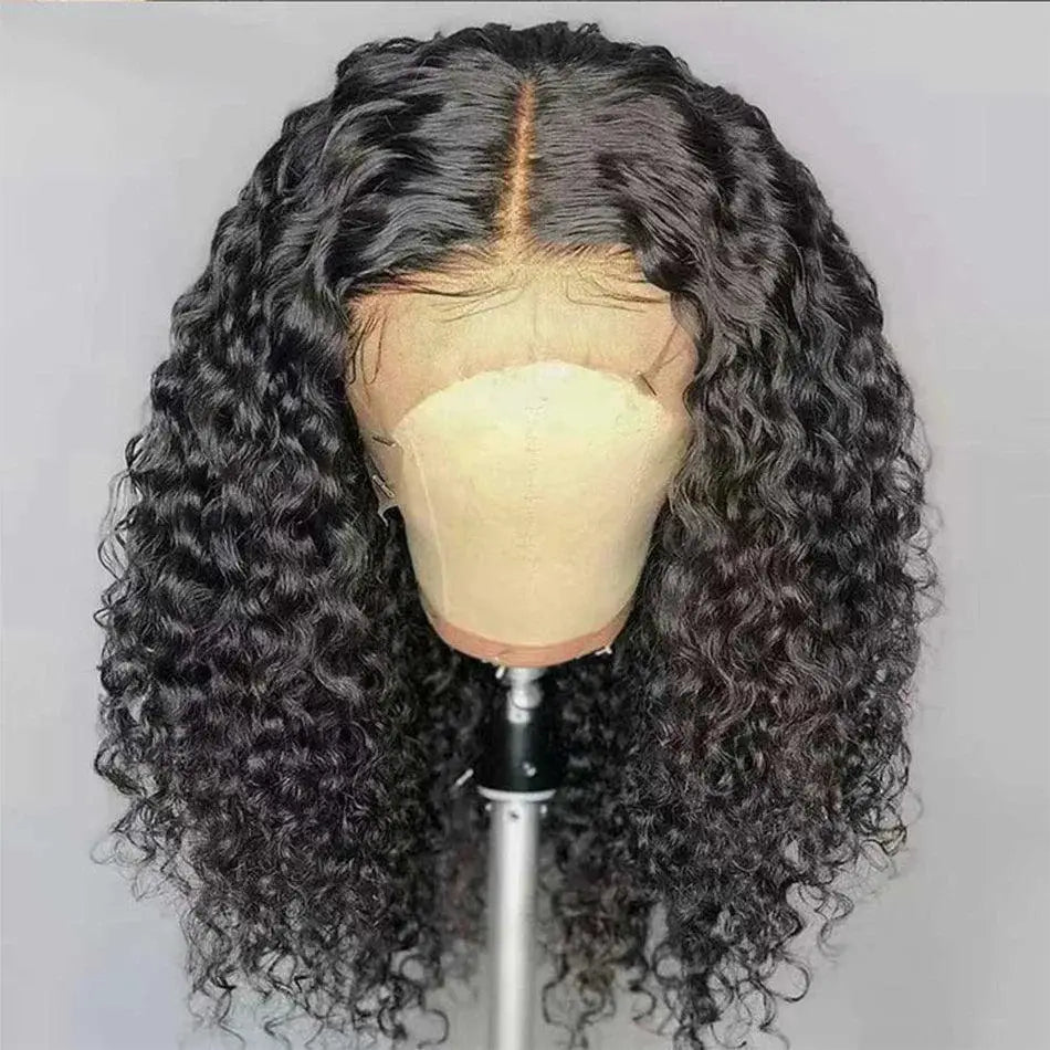 Chic Brazilian Kinky Curly Bob Wig With Glam Closure Hair
