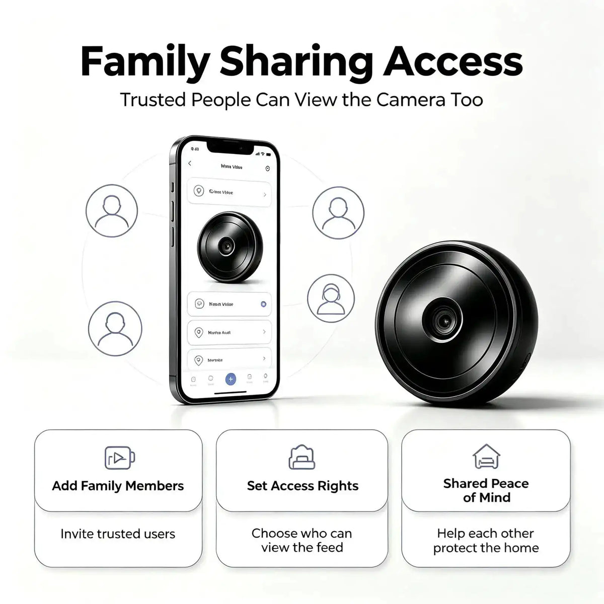 N1 Mini WiFi Camera, 4K HD Small Nanny Cam with Infrared Night Vision, Smart Motion Detection Alert Push, Two‑Way Audio Intercom, Remote Phone Live View & Video Playback, TF Card & Cloud Storage, Multi‑User Sharing, Wire