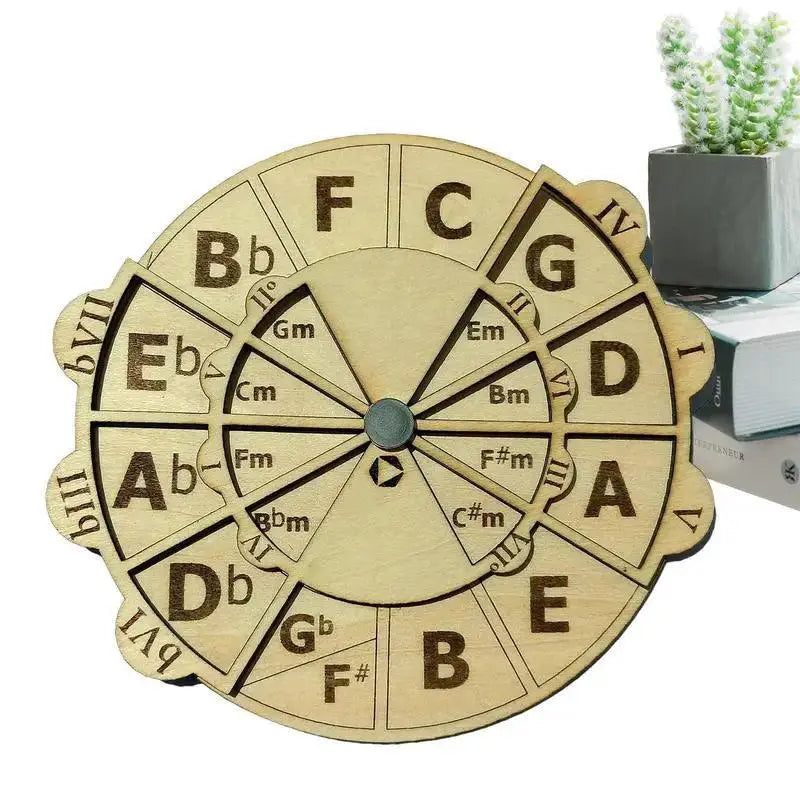 Wooden Circle Of Fifths Wheel For Musicians Melodies