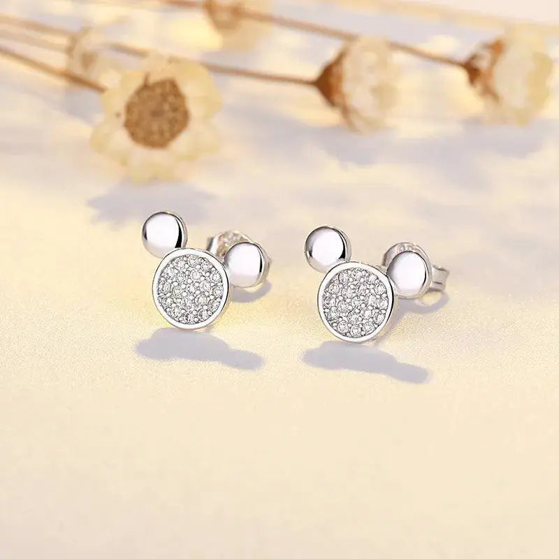 Starlight Elegance Sterling Silver Star Stud Earrings Zircon