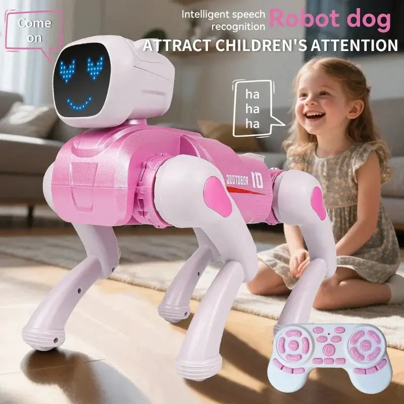 Intelligent robot dog, AI companion toy, voice commands, 20 types of action programming,singing and telling stories,child's gift