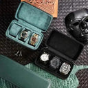 Leather Watch & Jewelry Storage Case Travel Companion