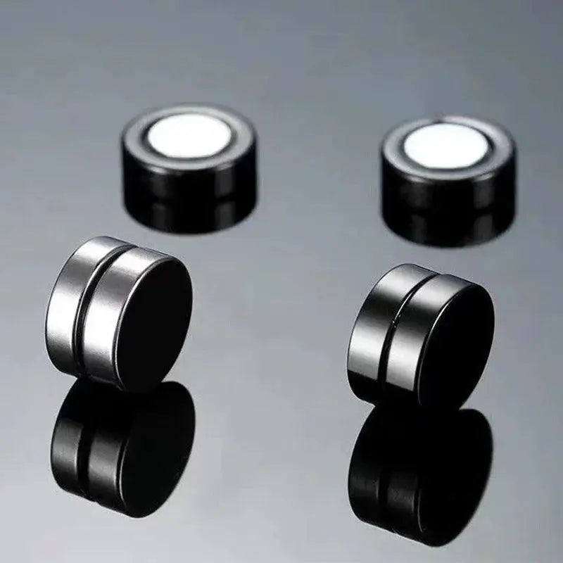 Magnetic CZ Stud Earrings Set Bold Hip Hop Jewelry Line