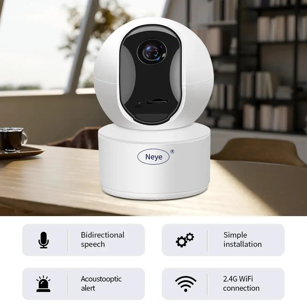 Neye 8MP 4K PTZ WiFi Security Camera Home Indoor 10X Digital Zoom Camera AI Automatic Tracking CCTV Baby Monitor