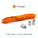 Metal Lock Elastic Shoelaces for Easy No Tie Style