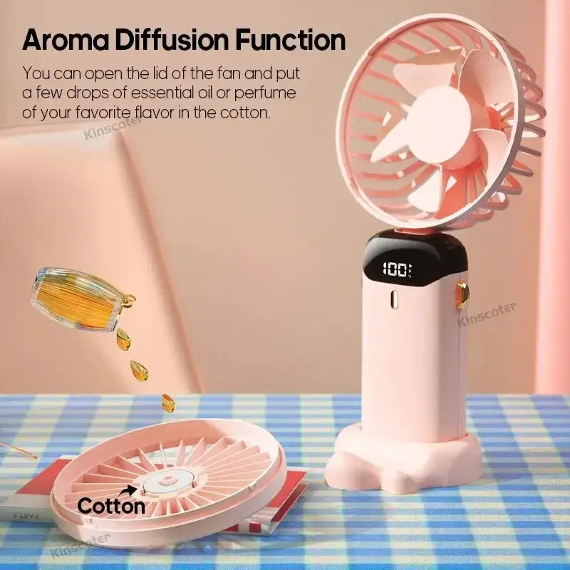 Usb Handheld Mini Fan Foldable Portable Neck Hanging Fan - OurLum.com