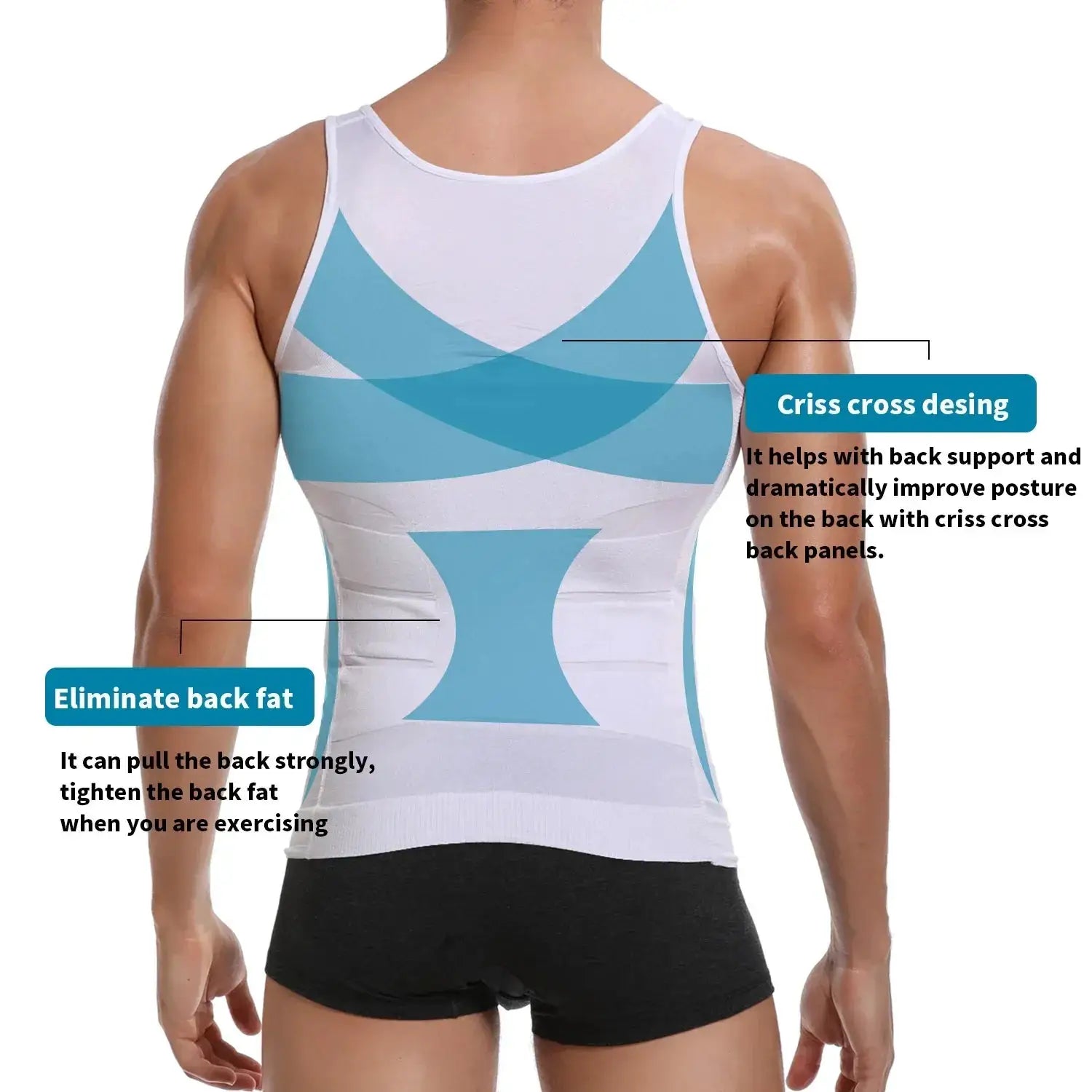 Mens Compression Slimming Corset Vest For Tummy Control