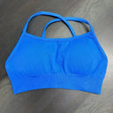 Seamless Backless Sports Bra for Women Medium Support Crop Top