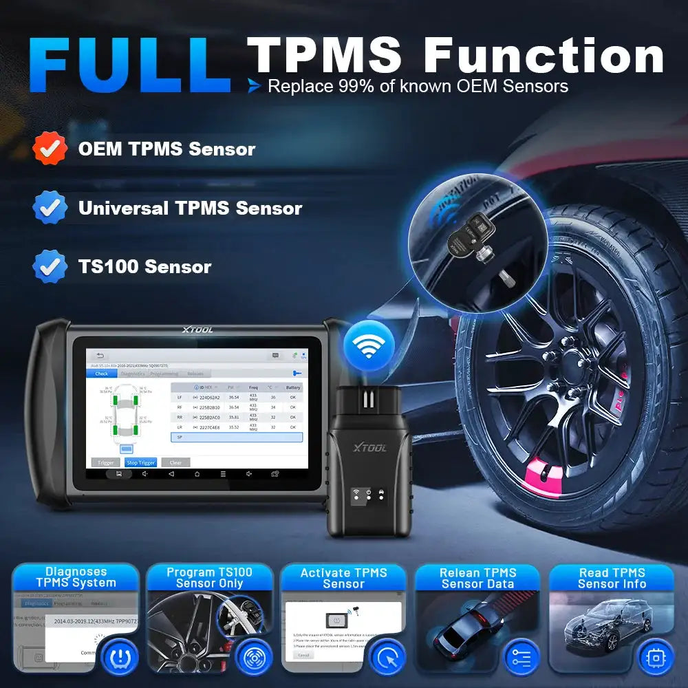 XTOOL TPMS Diagnostics Tools Automotive Scanner with Tire Pressure — product view 3