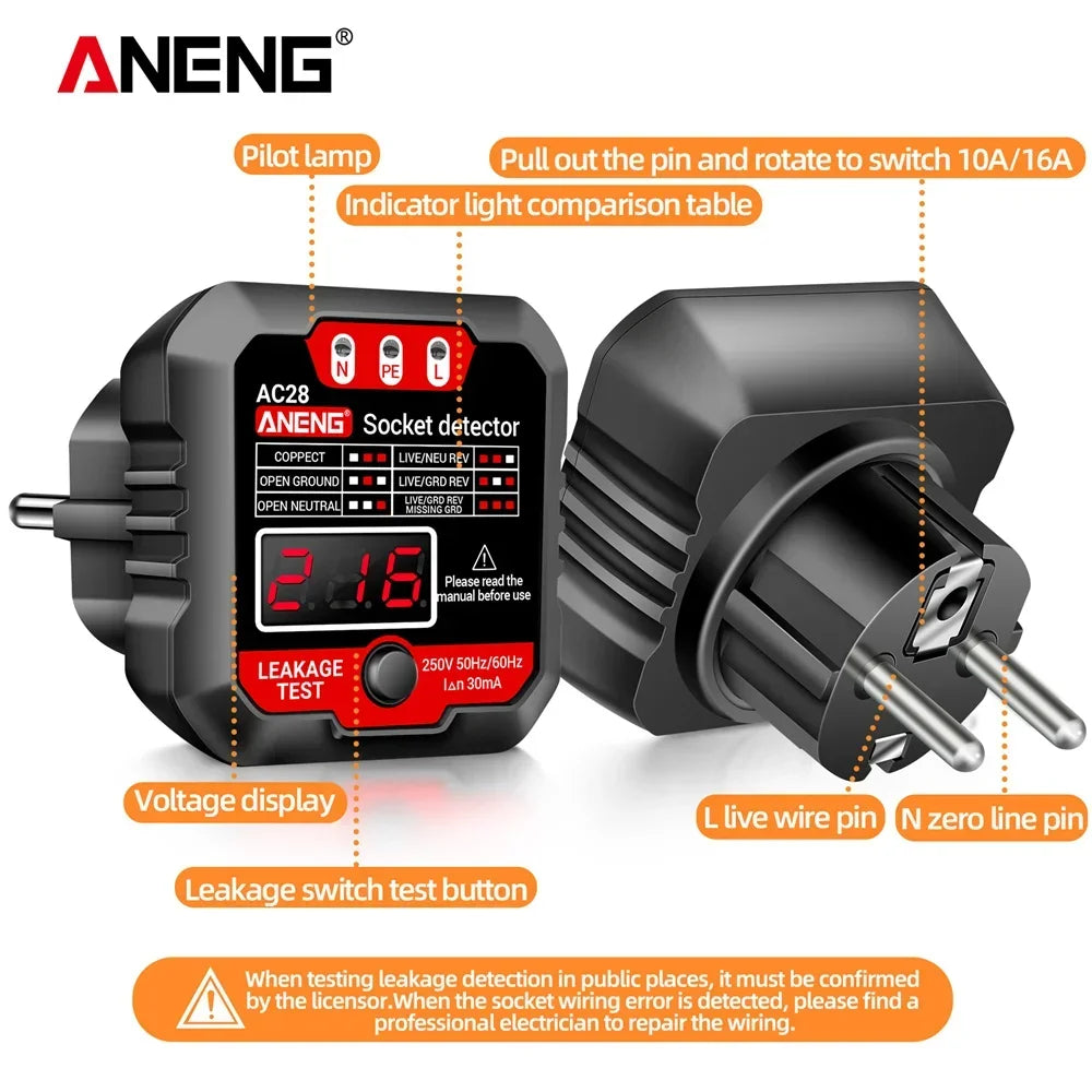 Aneng Digital Socket Power Tester