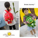 Soft Plush Dino School Backpack for Kids