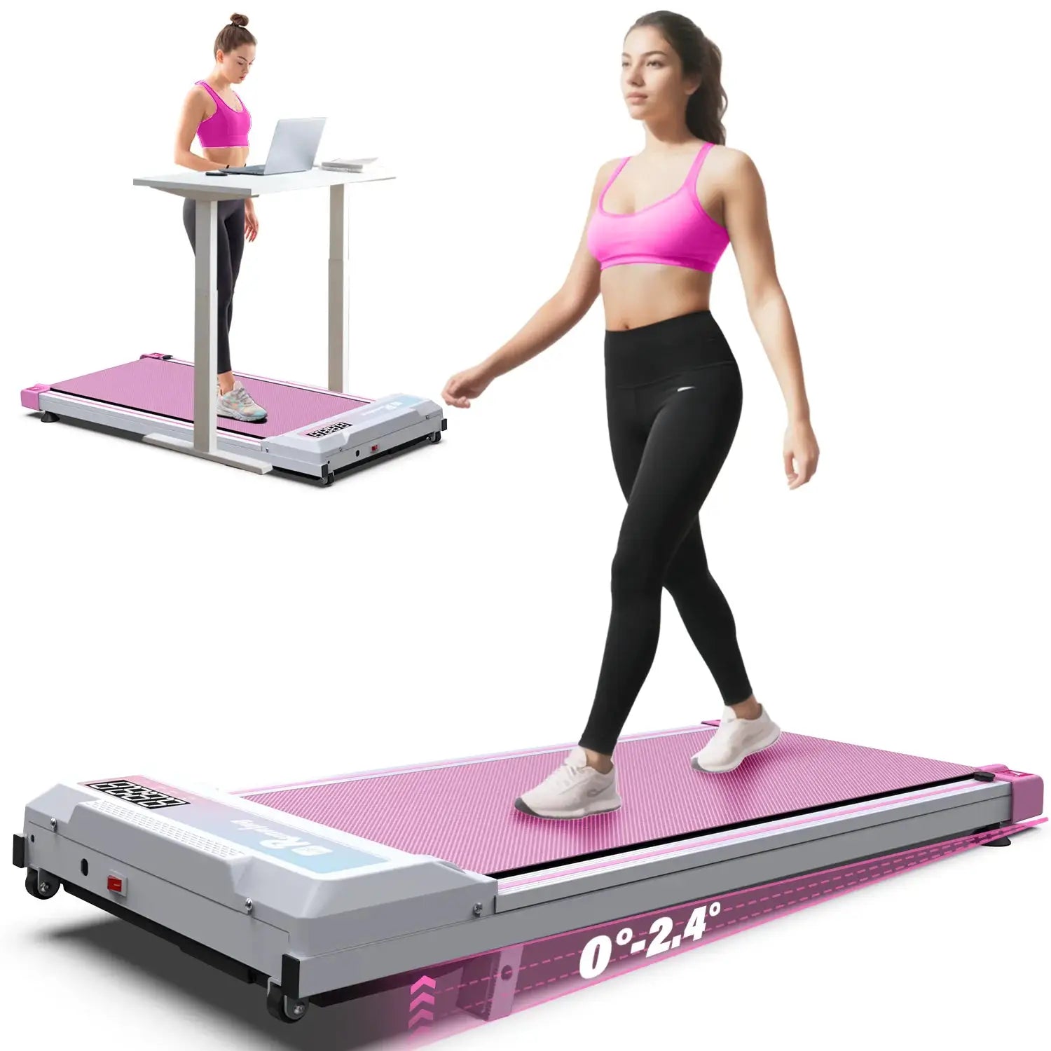 Fitness Portable Electric Equipment for Home Use Gym Exercise Treadmill Mini Compact Flat Running Under Desk Walking Pad
