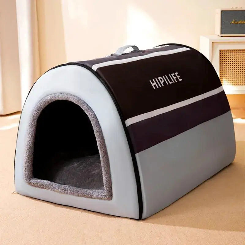 Winter Cozy Foldable Dog House Bed For Small Dogs All Season