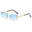 Unisex UV400 Rimless Square Sunglasses for Sun Protection