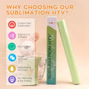 HTVRONT 12X10FT Sublimation Heat Transfer Vinyl for Light Shirts