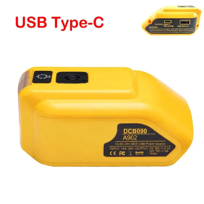DCB090 Power Converter Dual USB Adapter With LED Light Tool