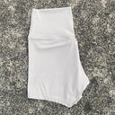 Plus Size High Waist Yoga Shorts - Stretchy