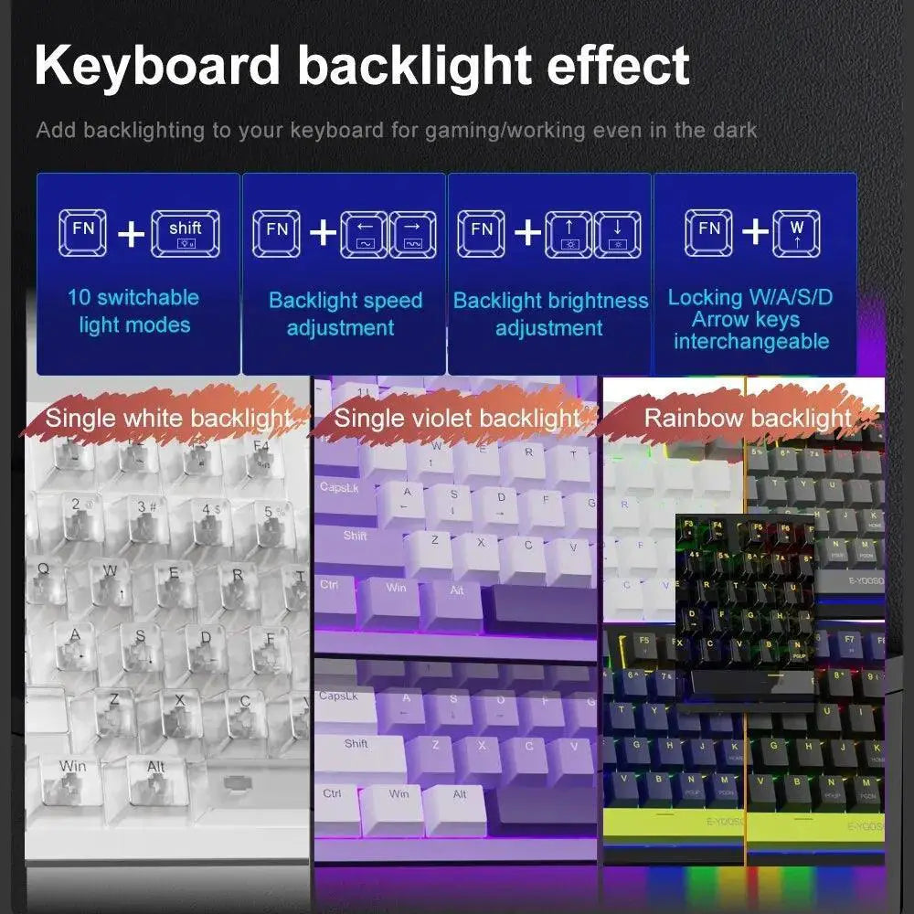 EYOOSO Z94 Mechanical Gaming Keyboard With Backlit Layout