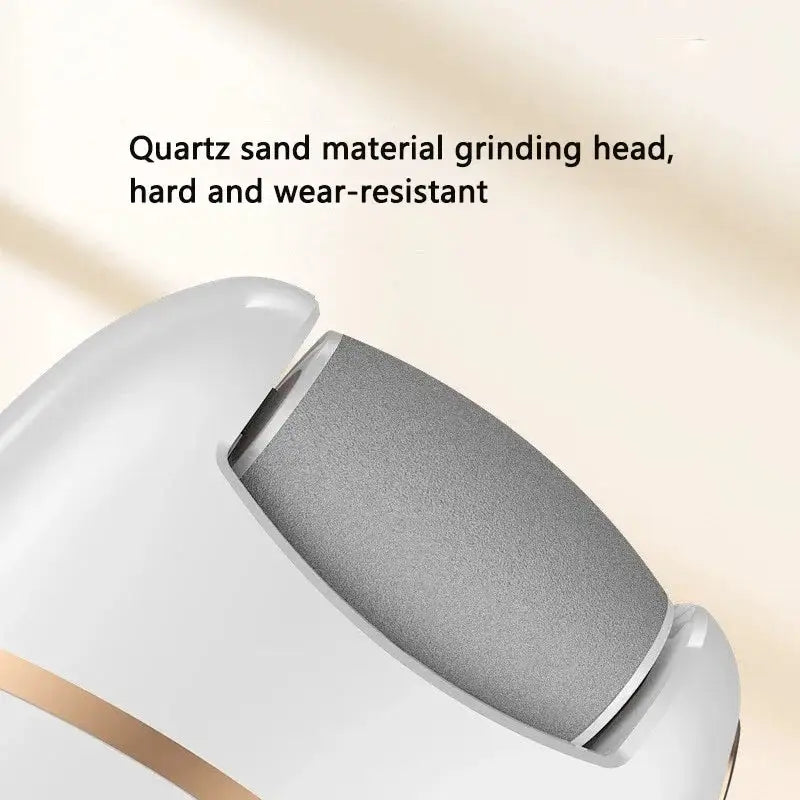 1 PC Electric Foot Grinder, Rechargeable Thick Leather Polishing Foot Grinder, and 2 Different Thickness Grinding Heads