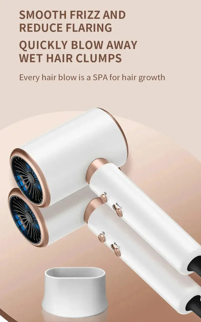 Hair Dryer With High Speed Turbine Airflow Low Noise - OurLum.com