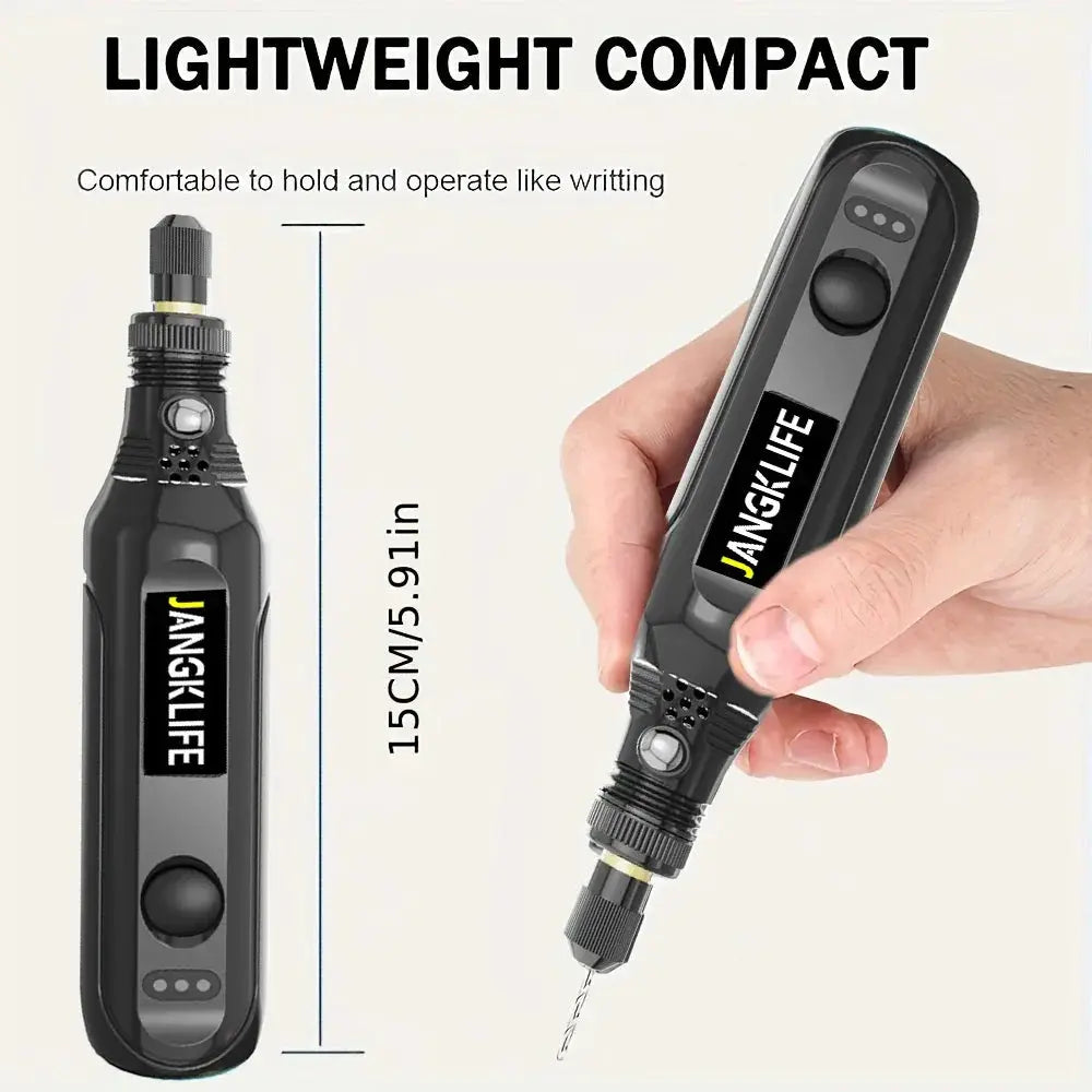 USB Cordless Rotary Tool Kit Woodworking Engraving Pen DIY