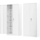 72 Inch Black Metal Storage Cabinet With Locking Doors