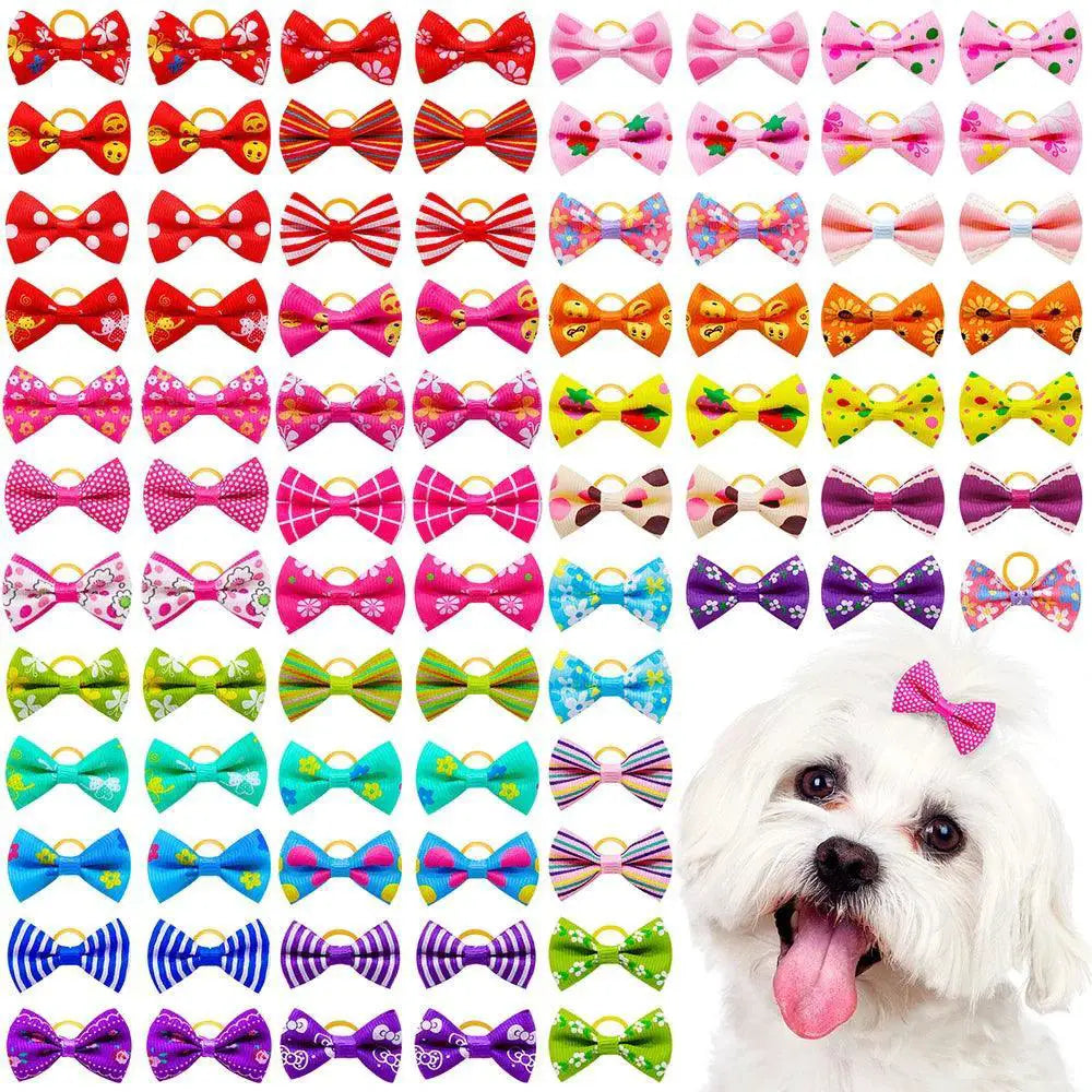 Pet Grooming Bows for Small Dogs Hair Accessories Kit