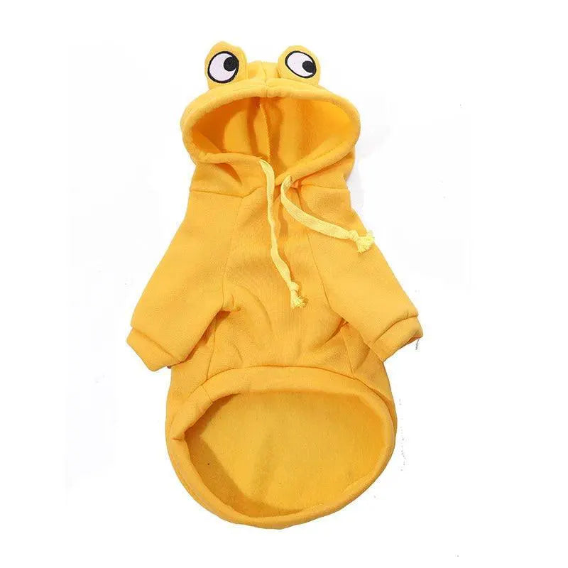 Autumn Frog Print Dog Hoodies Cute For French Bulldogs