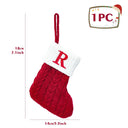 Personalized Snowflake Knit Christmas Stocking Joyful Decor