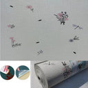 Linen Wallpaper Self-Adhesive 3D Wall Stickers Waterproof Mold Resistant Home Decor