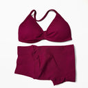 Seamless Yoga Set Women Quick Dry Push Up With Pad